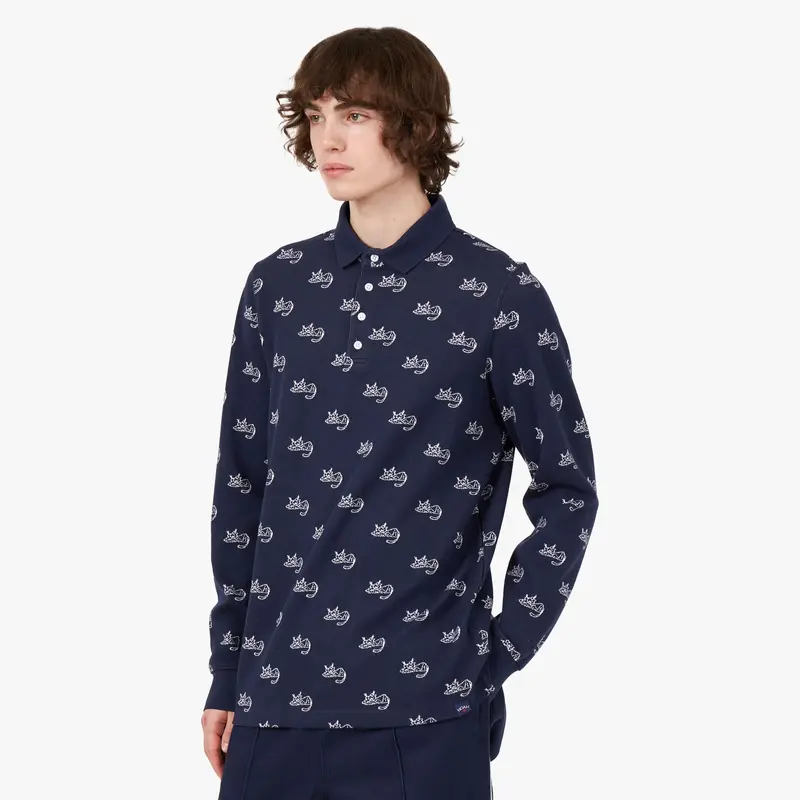 Puma X Noah Jacquard Polo Shirt / Puma Navy 1