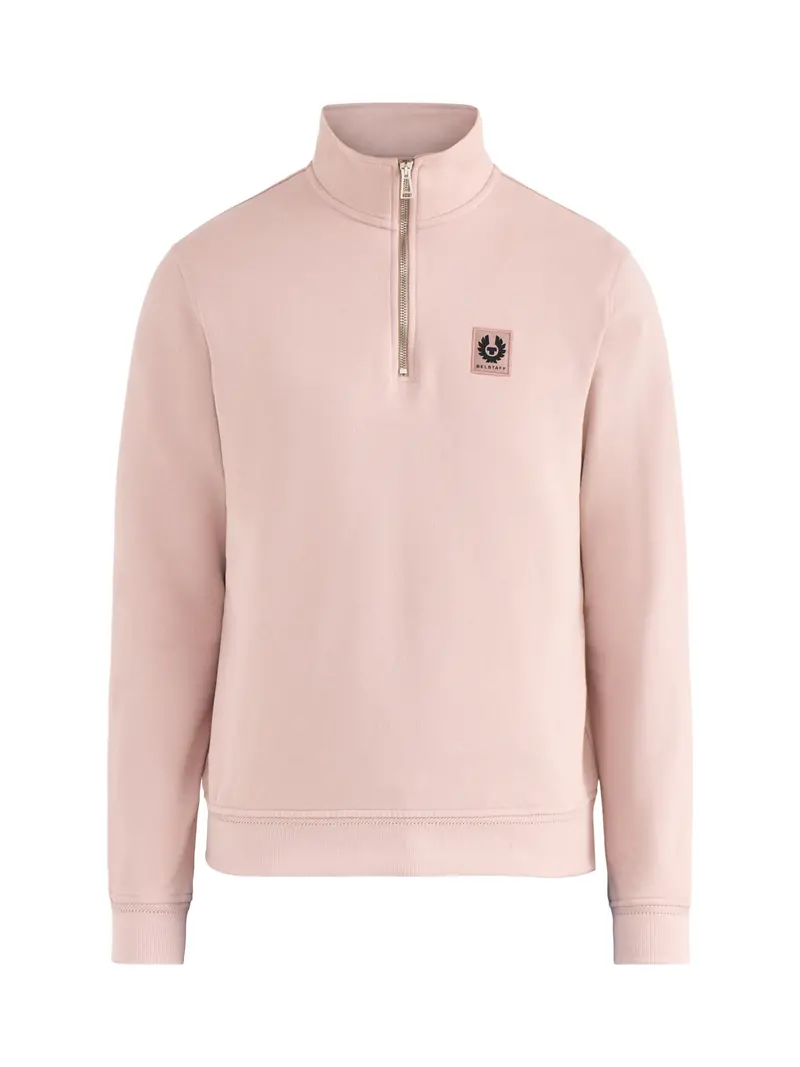 Quarter Zip Sweatshirt Pink 1