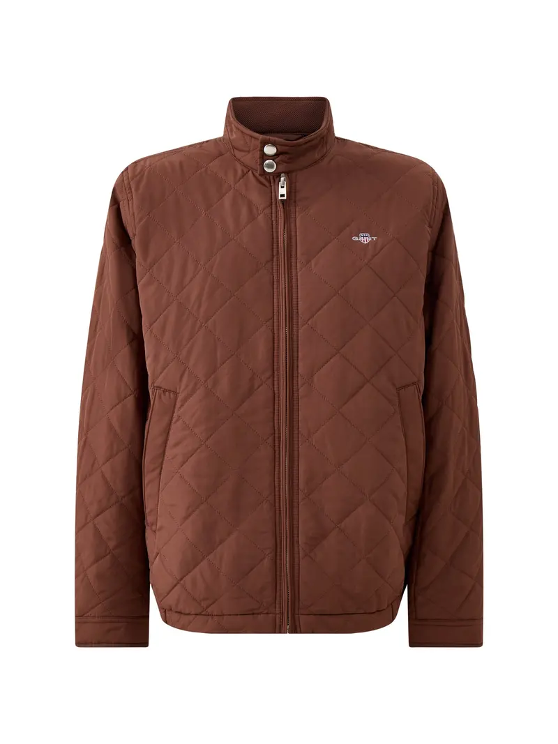 Quilted Windcheater Jacket Brown 1