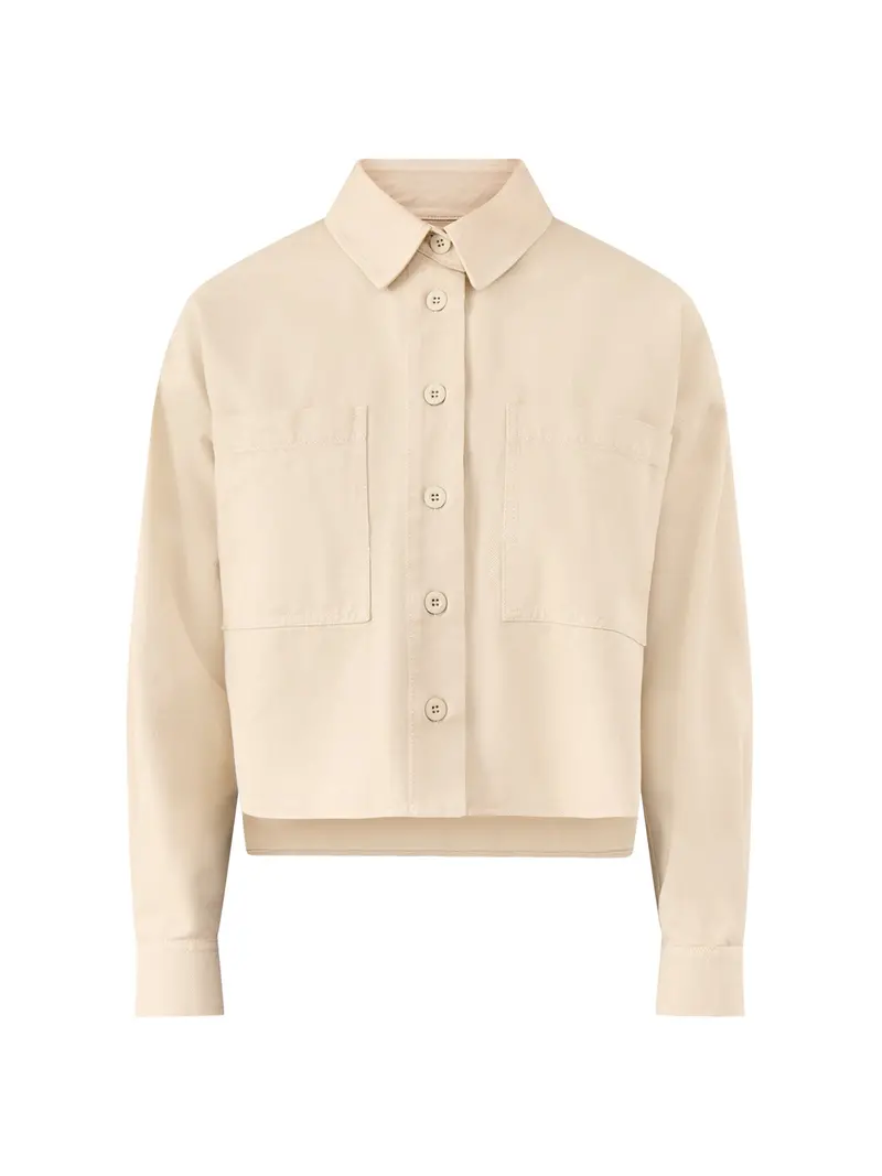 Radente Button Down Cotton Shirt Cream 1