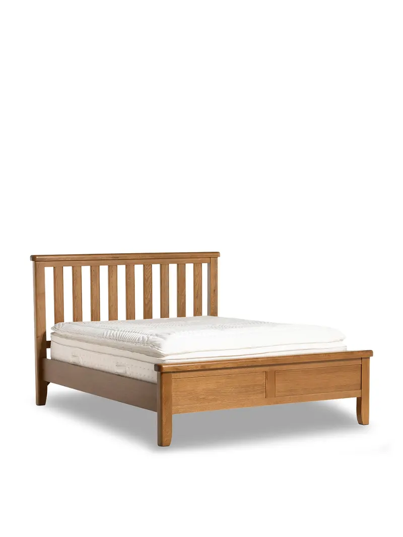 Raithwaite Solid Oak Double Bed Frame Brown 1
