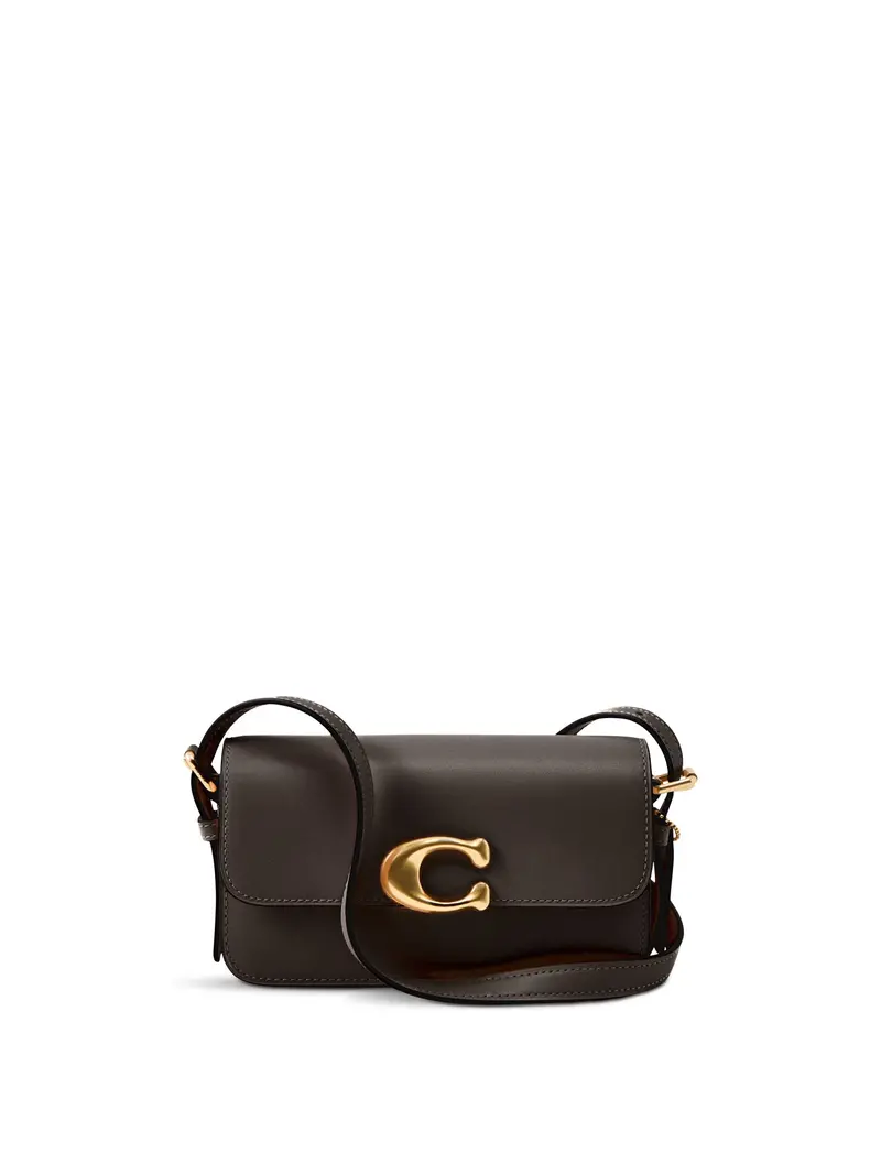 Refined Calf Leather Zoe Shoulder Bag Black 1