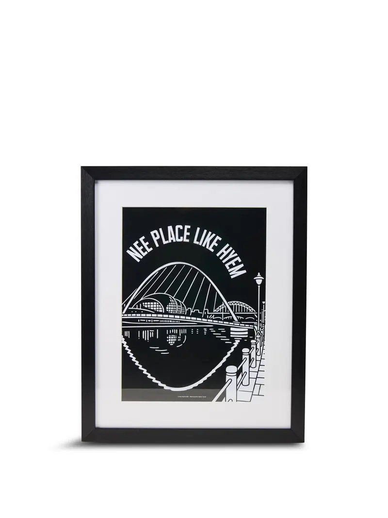 Regional Typography Framed Art Print A3 1