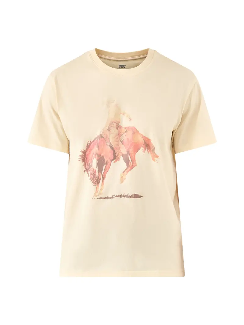 Relaxed Fit Graphic T-Shirt Khaki 1