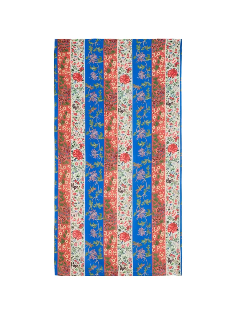 Ribbons Print Scarf Blue 1