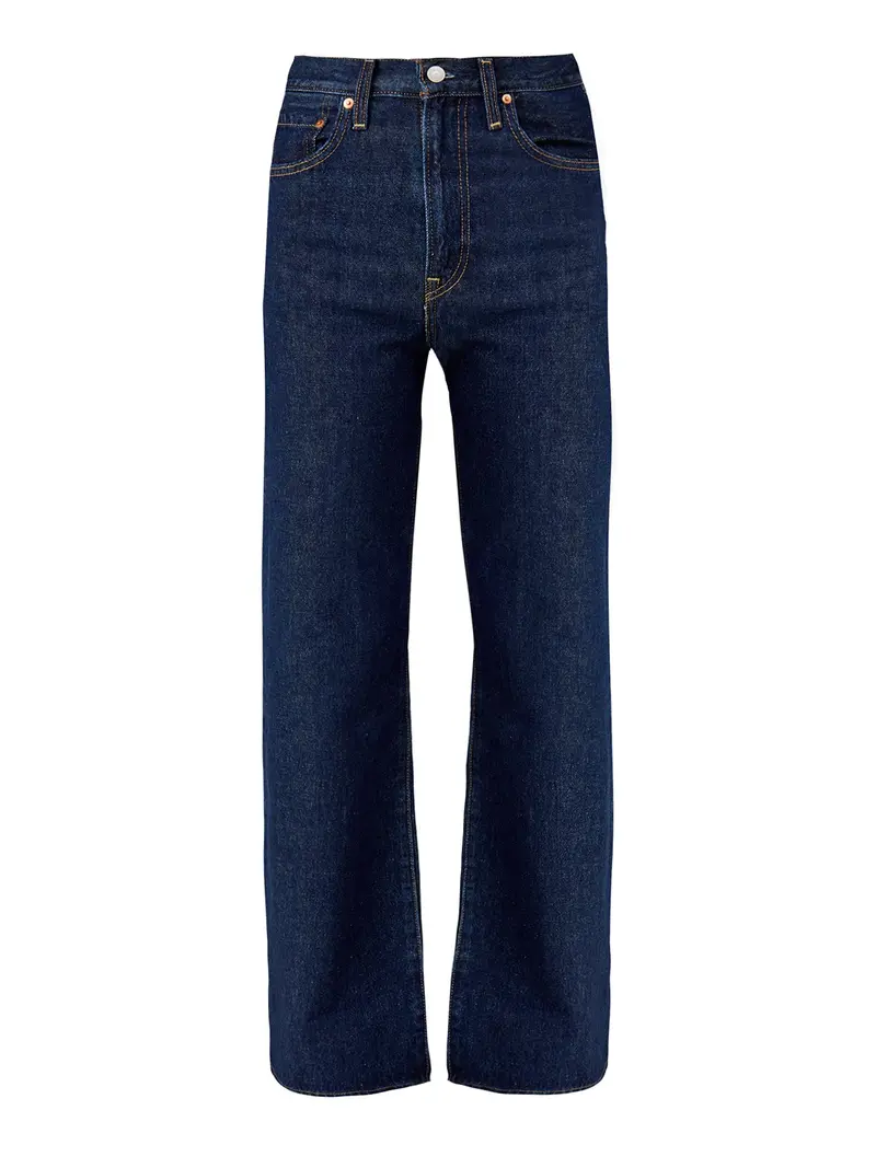 Ribcage Wide Leg Jeans Dark Indigo 1