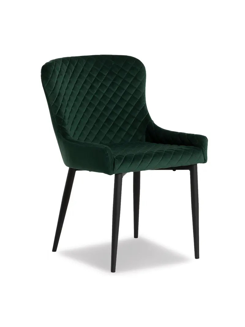 Rivington Velvet Dining Chair Green 1