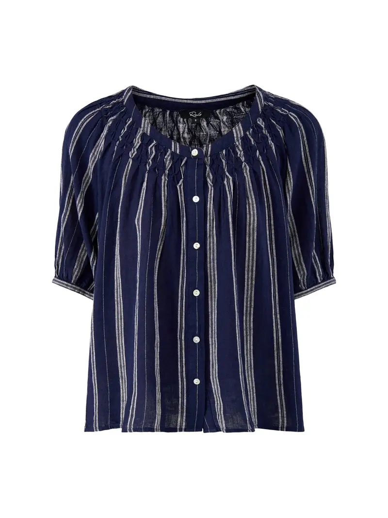 Rix Short Sleeve Button Down Shirt Stripe 1