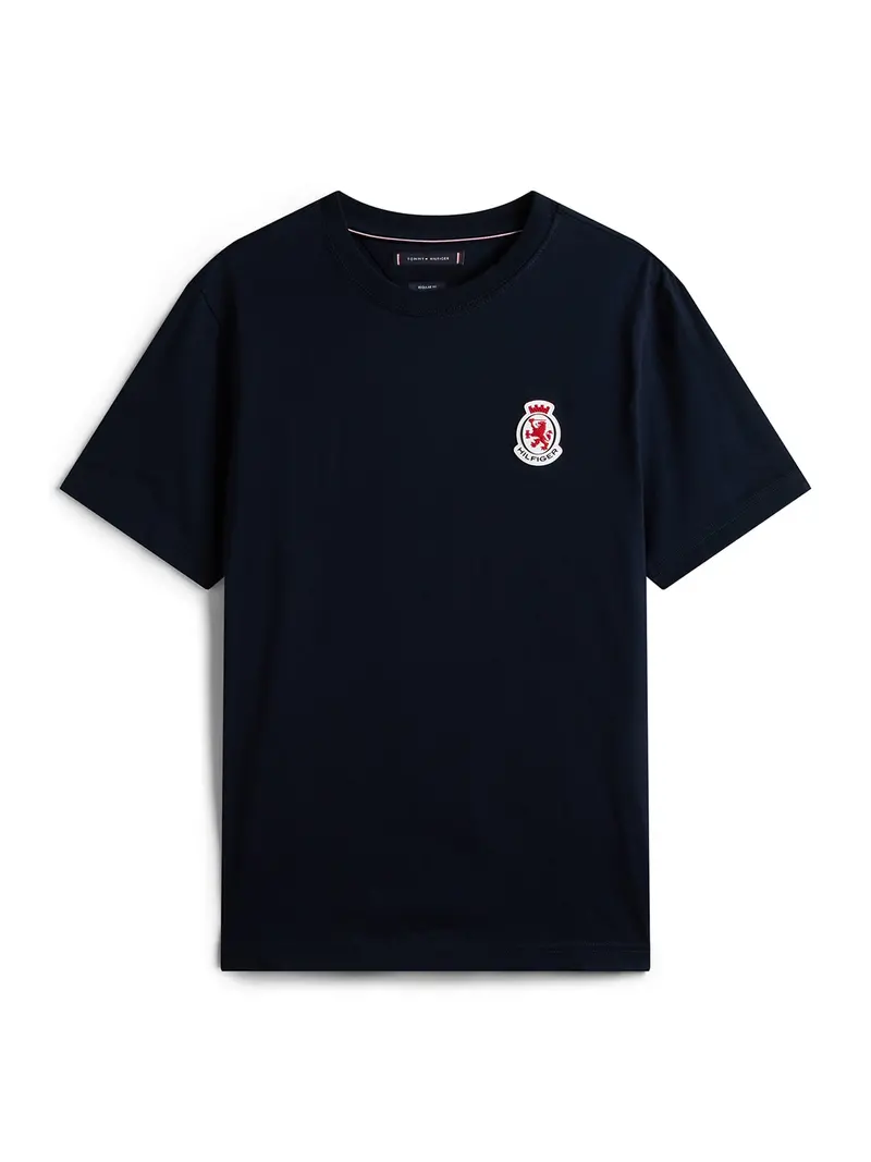 Rubberised Crest Jersey T-Shirt Blue 1