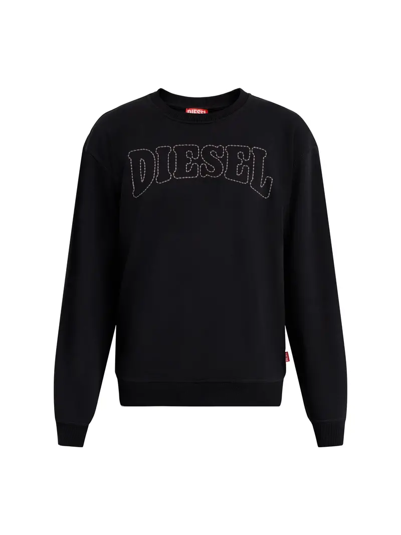S-Norm-V10 Logo Stitching Sweatshirt Black 1