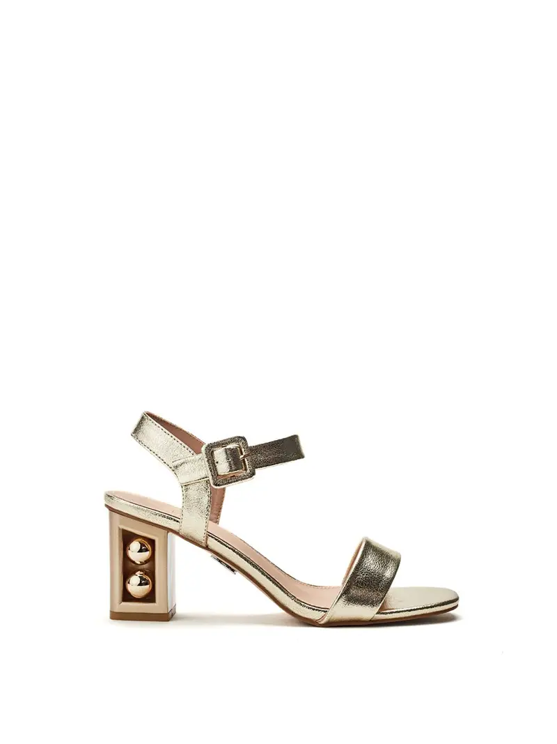 Sandypearl Leather Heeled Sandals Multi 1
