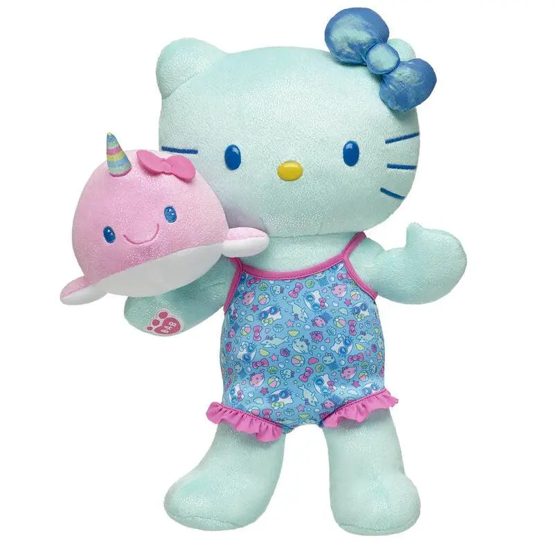Sanrio® Summer Waves Hello Kitty® Plush With Swimsuit And Narwhal 1