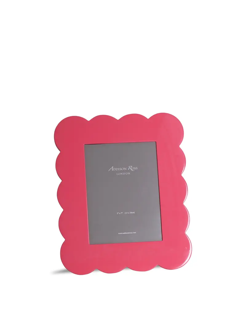 Scalloped 5X7 Photo Frame Pink 1
