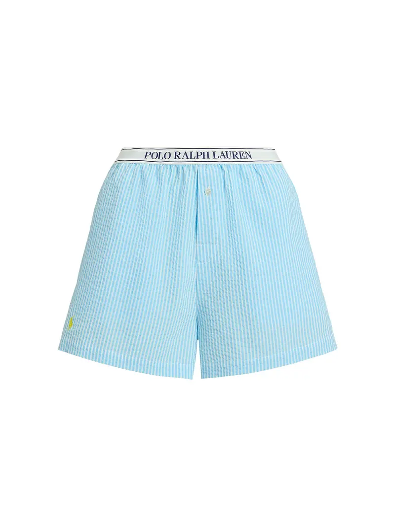Seersucker Boxer Shorts Blue 1