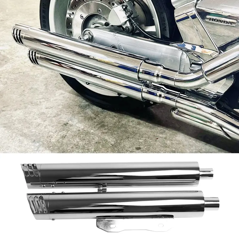 Sharkroad 3.0'' Slip On Mufflers For Honda Sabre, Stateline, Interstate & Honda Fury Exhaust 2010-2024 1