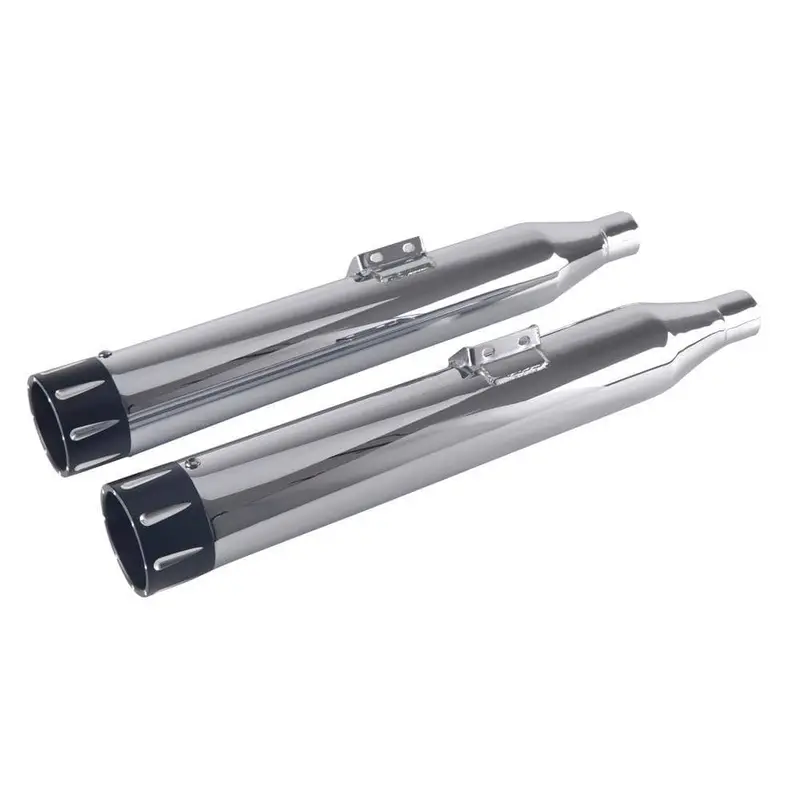 Sharkroad 3.5" Chrome Slip On Mufflers Exhaust For 2018-2024 Softail M8 Black 1