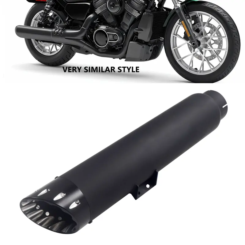 Sharkroad 4.5'' Slip-On Muffler For Harley Nightster 2022–2026, Speak As A Real Harley Back Order 1