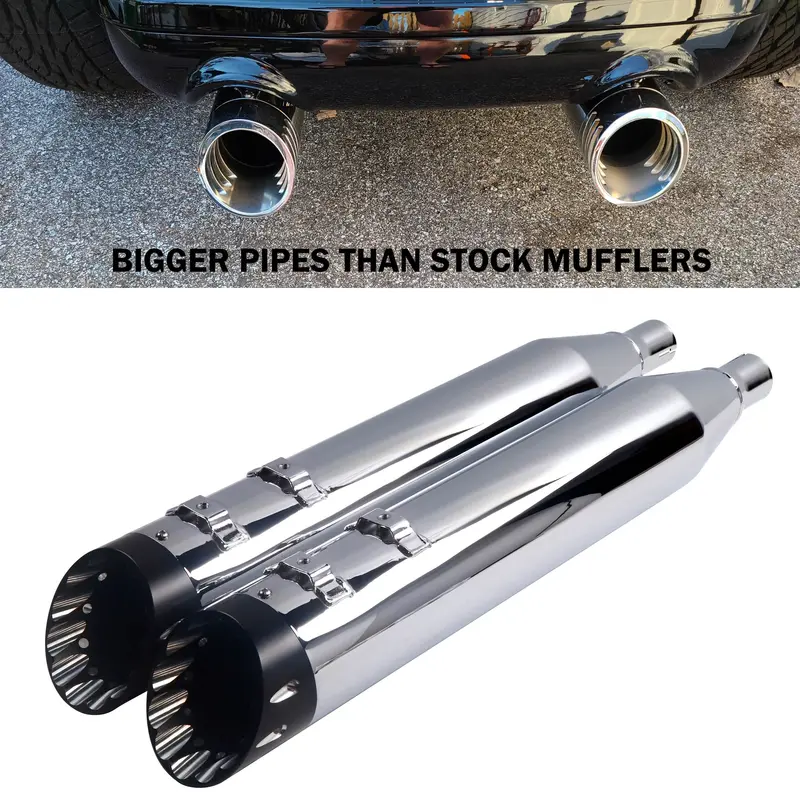 Sharkroad 4.5'' Slip On Mufflers For Harley Triglide 09-25, For Bold Character & Feel 1