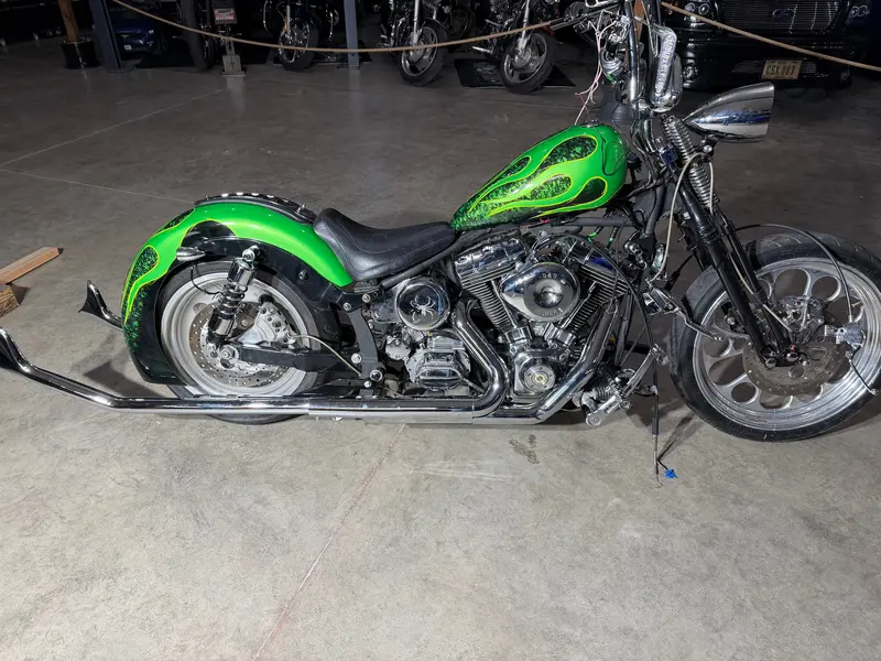 Sharkroad Cholo Style 39In Upswept Fishatail True Dual For 2000-2017 Softail Slim Exhaust, Heritage Exhaust 1