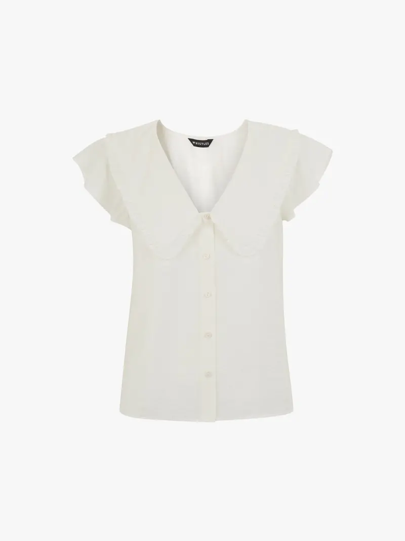 Short Sleeve Collar Top 1