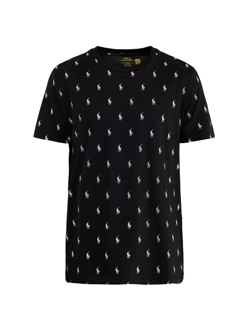 Short Sleeve Crew Sleep Top Black 1