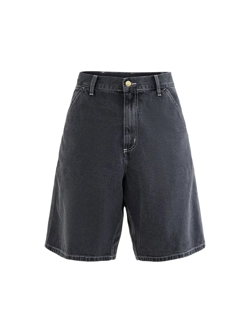 Simple Denim Shorts Black 1