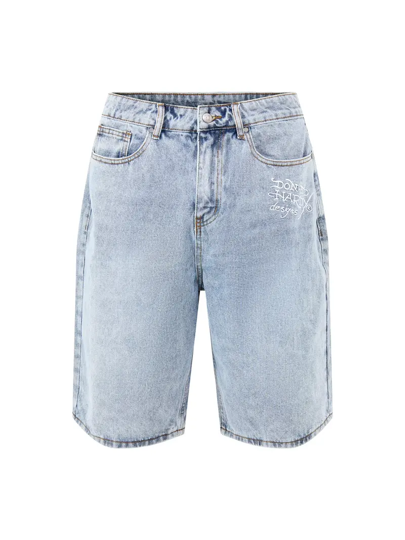 Skull Denim Jorts Blue 1