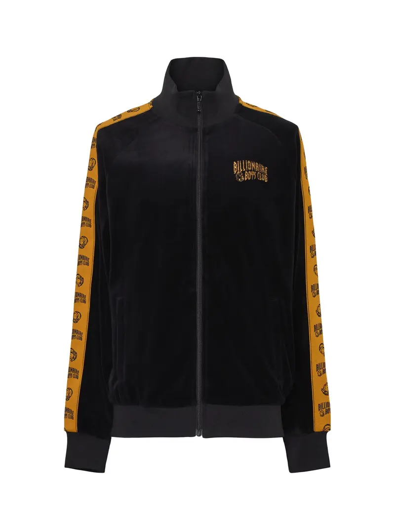Small Arch Logo Velour Track Top Black 1