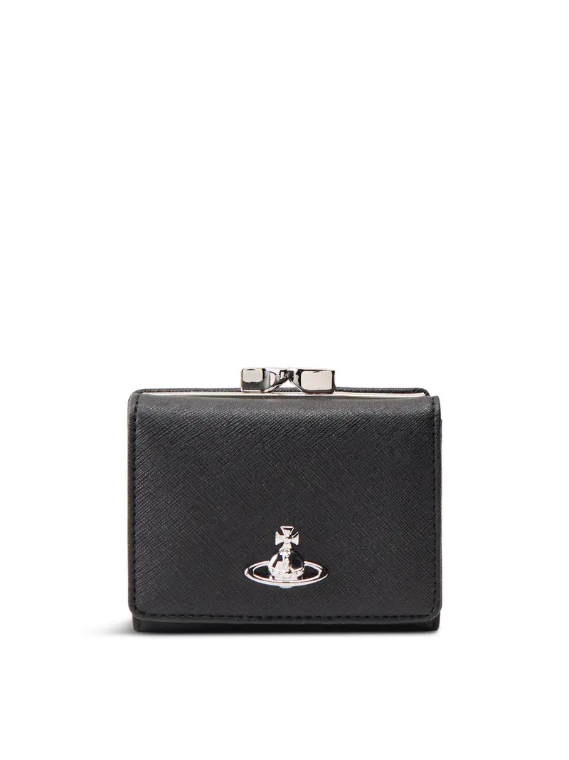 Small Frame Wallet Black 1