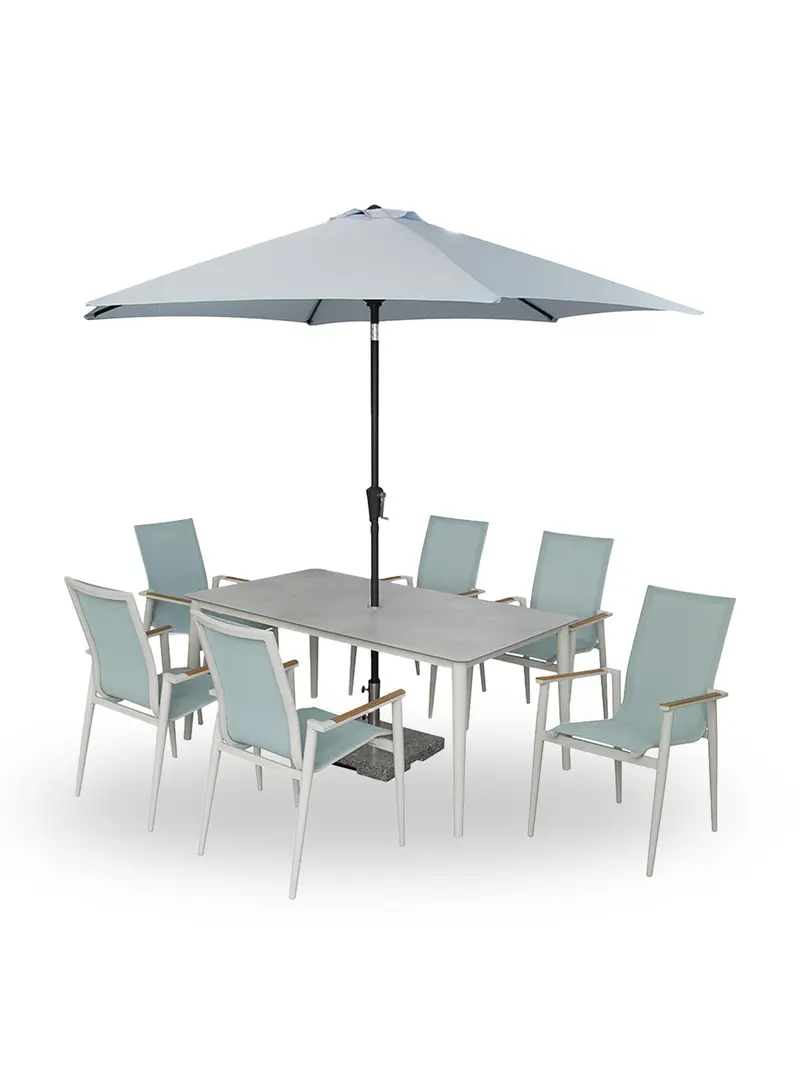 Sofia 6-Seater Garden Dining Set Blue 1