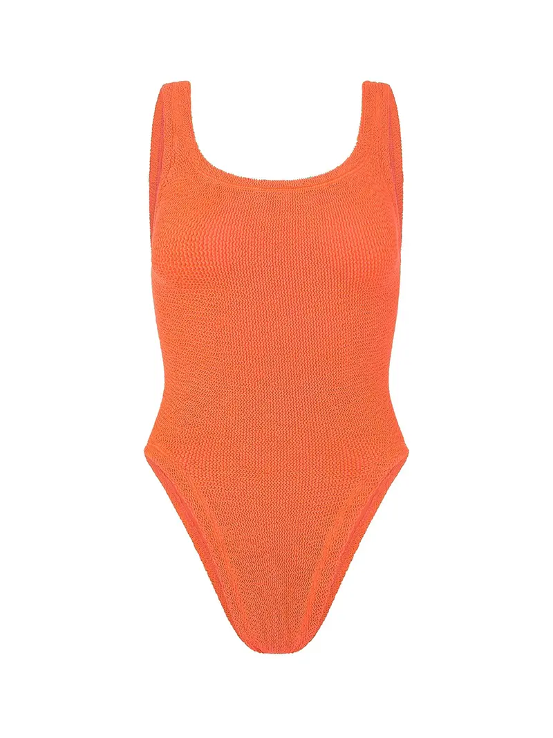 Square Neck Swimsuit Orange 1