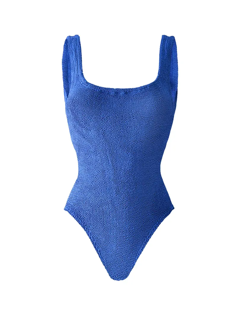 Square Neck Swimsuit Royal Blue 1