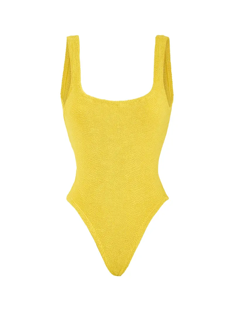 Square Neck Swimsuit Sunflower 1