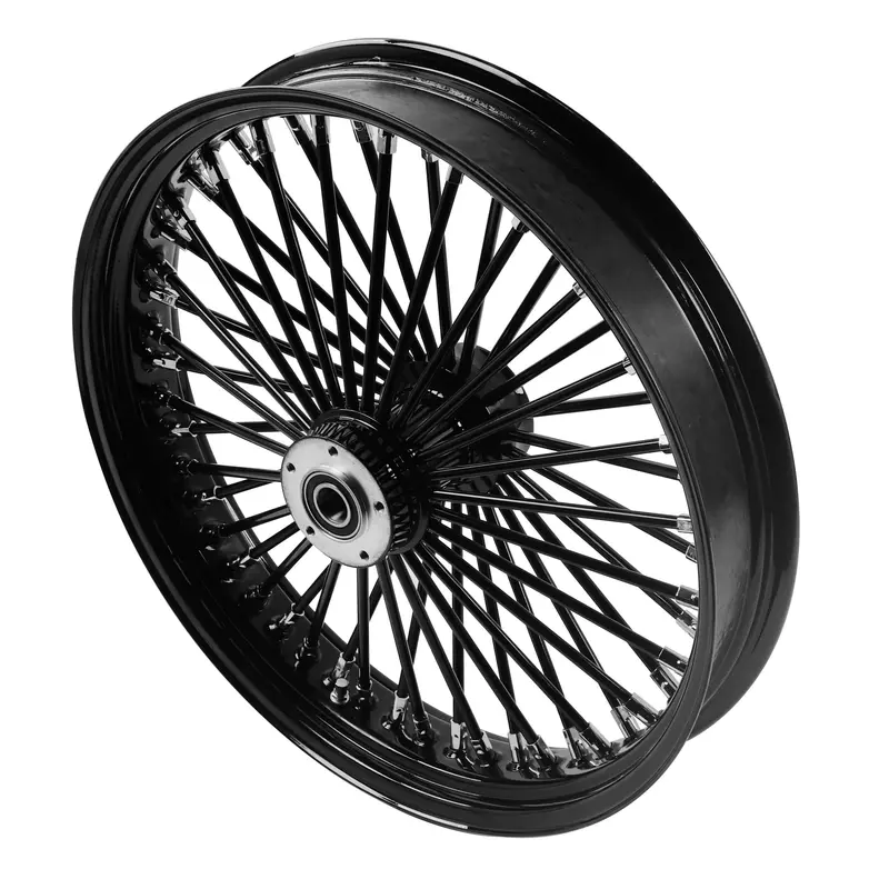 Stainless Steel Fat Spokes 21 Inch Front Black Wheel Dual Disc For 00-Uptouring Harley Davidson Wheels Rims 1