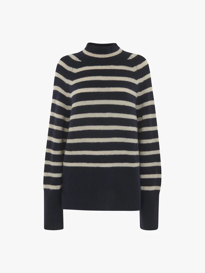 Stripe Funnel Neck Jumper 1