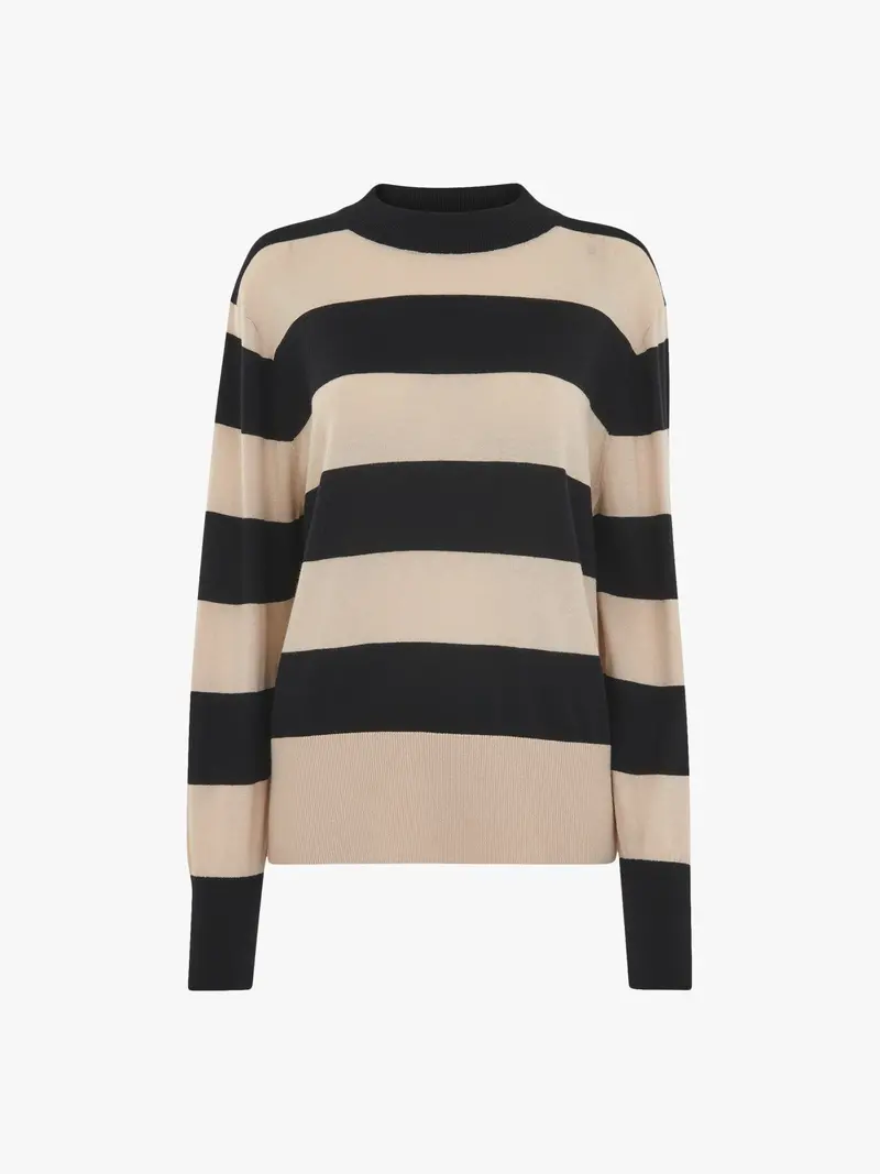 Stripe High Neck Sweater 1