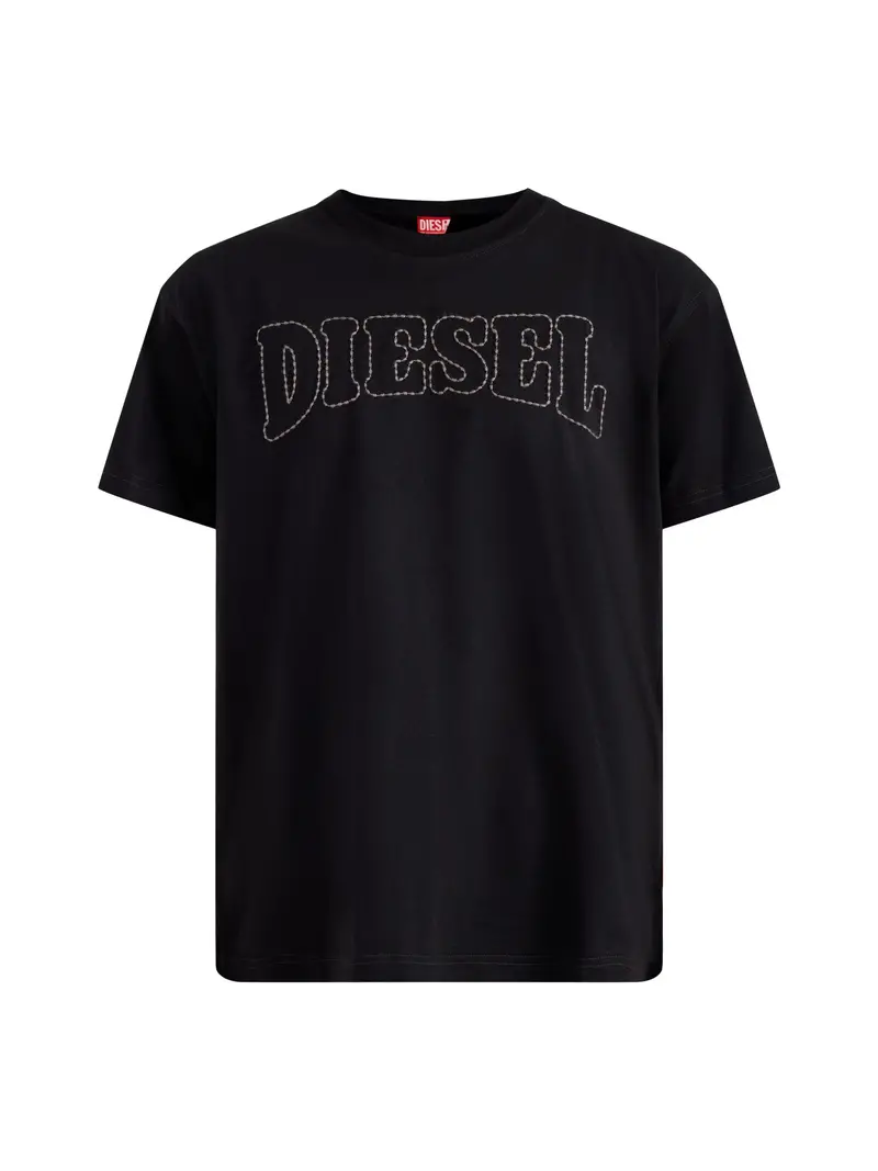 T-Norm-V10 Logo Stitching T-Shirt Black 1