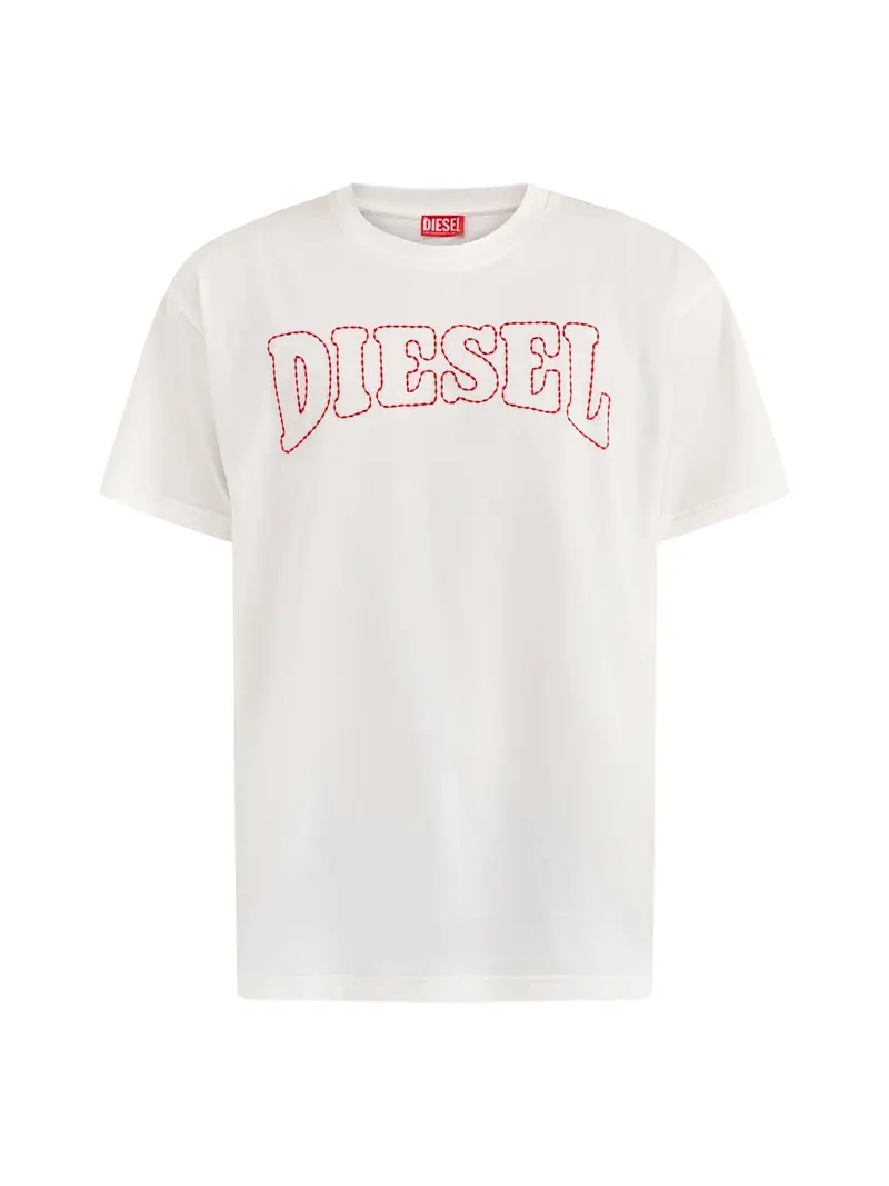 T-Norm-V10 Logo Stitching T-Shirt White 1