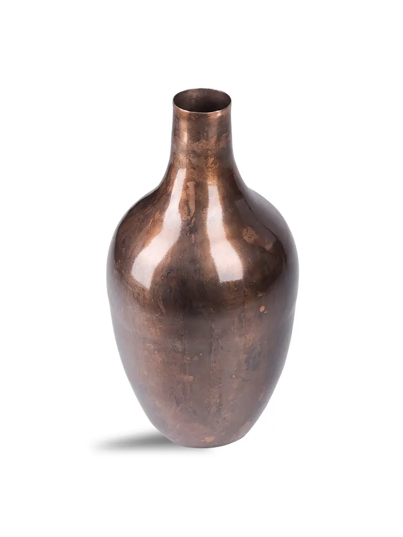 Tambora Copper Finish Vase Large Brown 1