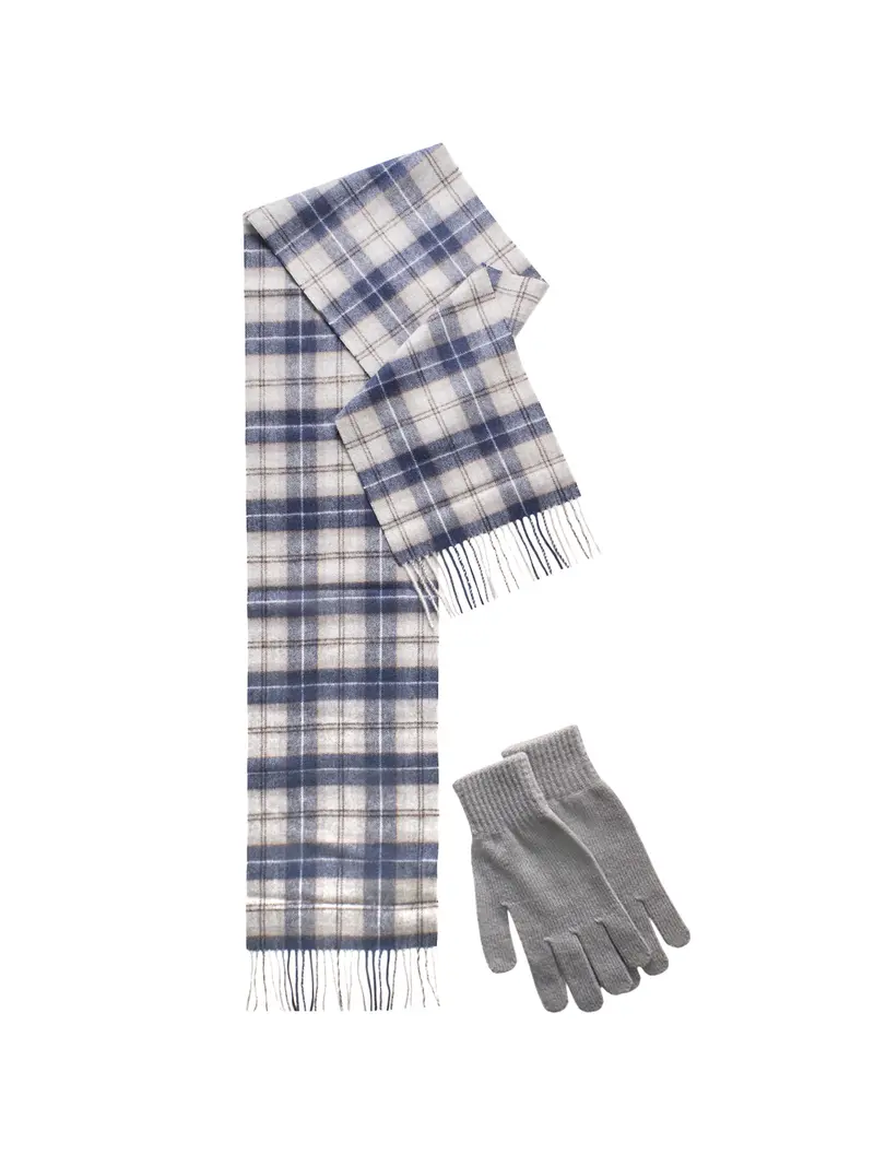 Tartan Scarf Navy Mix 1