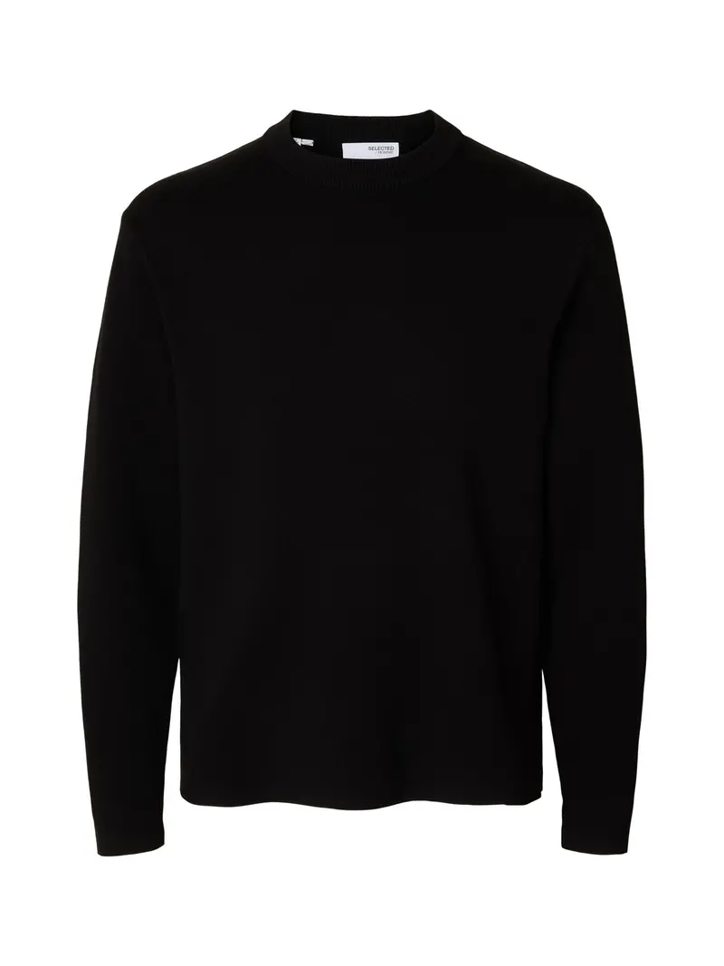 Teller Relaxed Crew Neck Sweatshirt Black 1