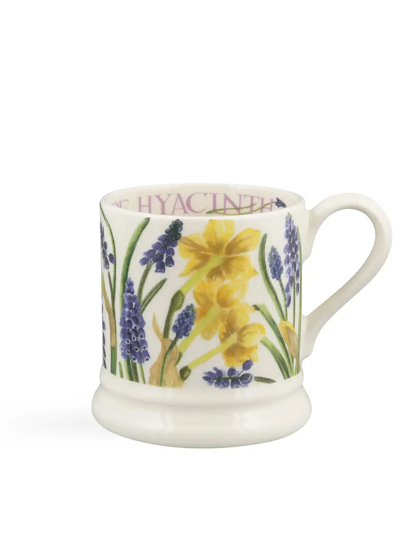 Tête-À-Tête And Hyacinth Stoneware Mug Botanical Design 1