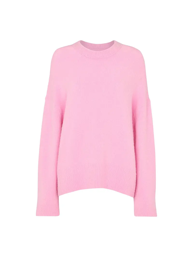 Textured Boyfriend Crew Neck 1