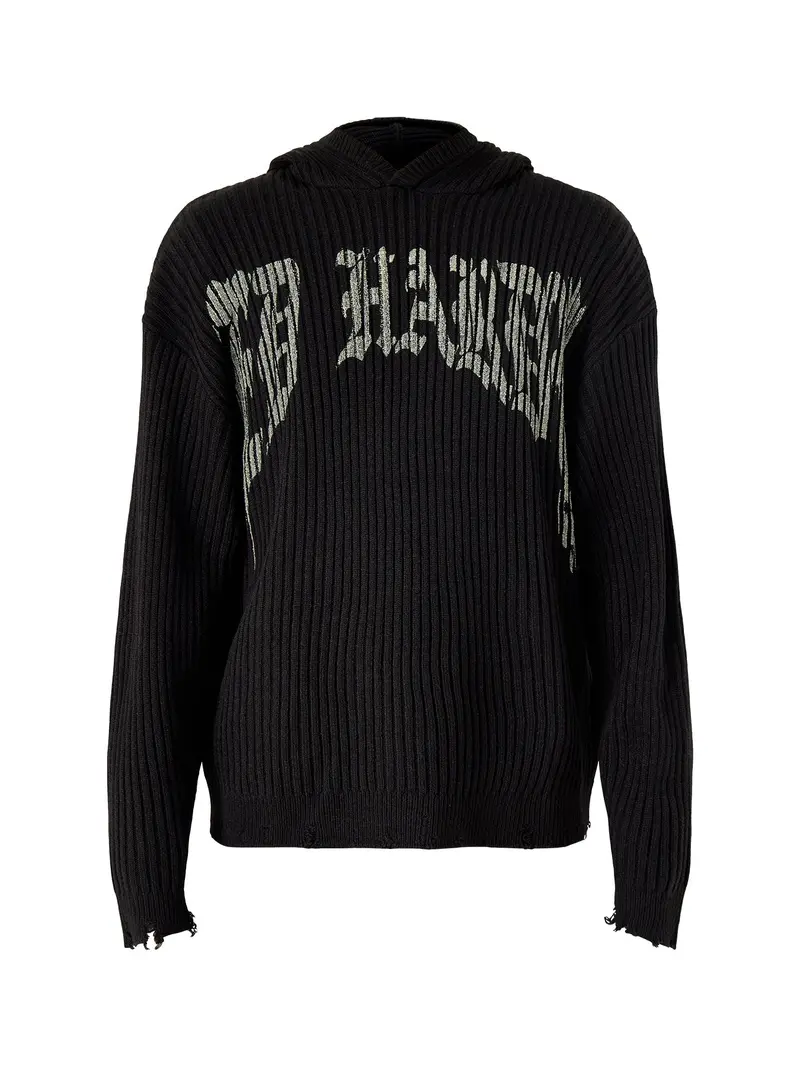 Tiger Snake Knit Hoodie Black 1