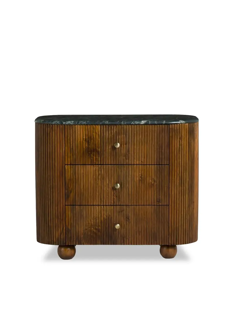 Tigris Mango Wood Chest With Marble Top 1