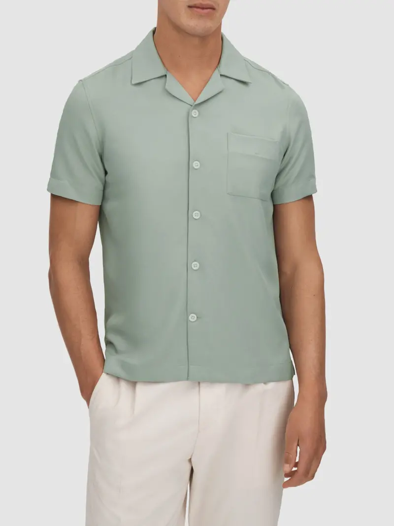 Tokyo Cuban Collar Button-Through Shirt 1