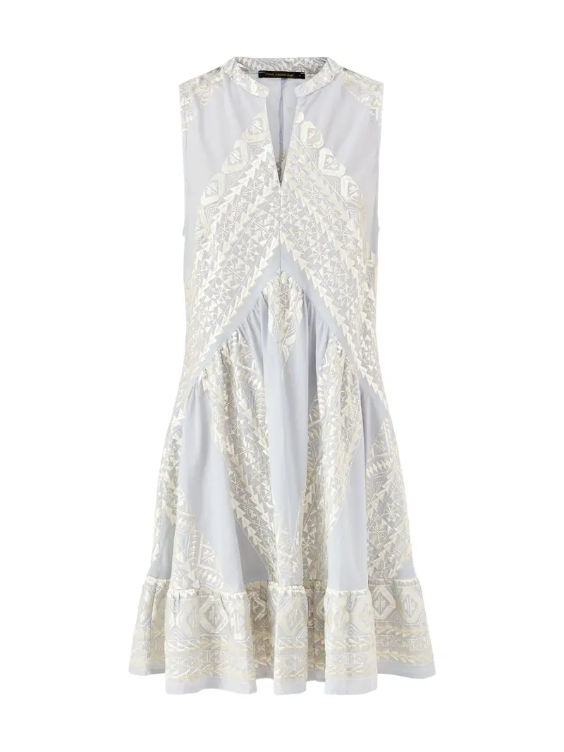 Triangle Sleeveless Mini Dress Grey 1