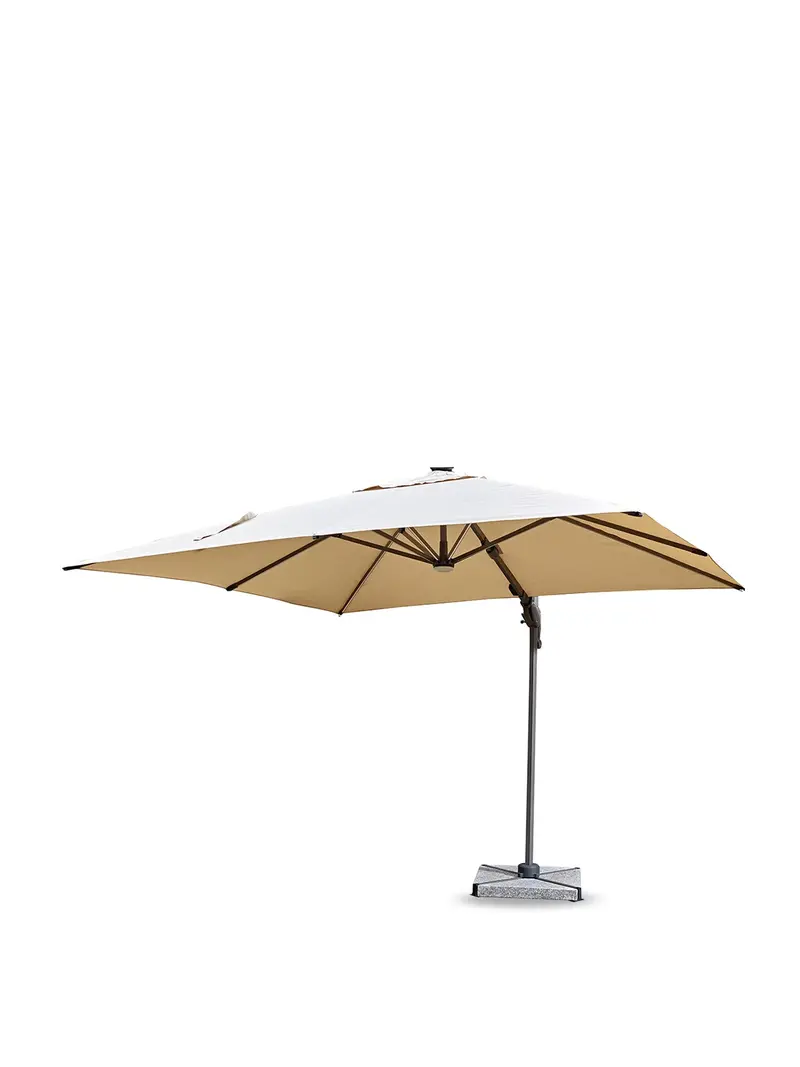 Truro 3M Sand Square Parasol With Granite Base 1