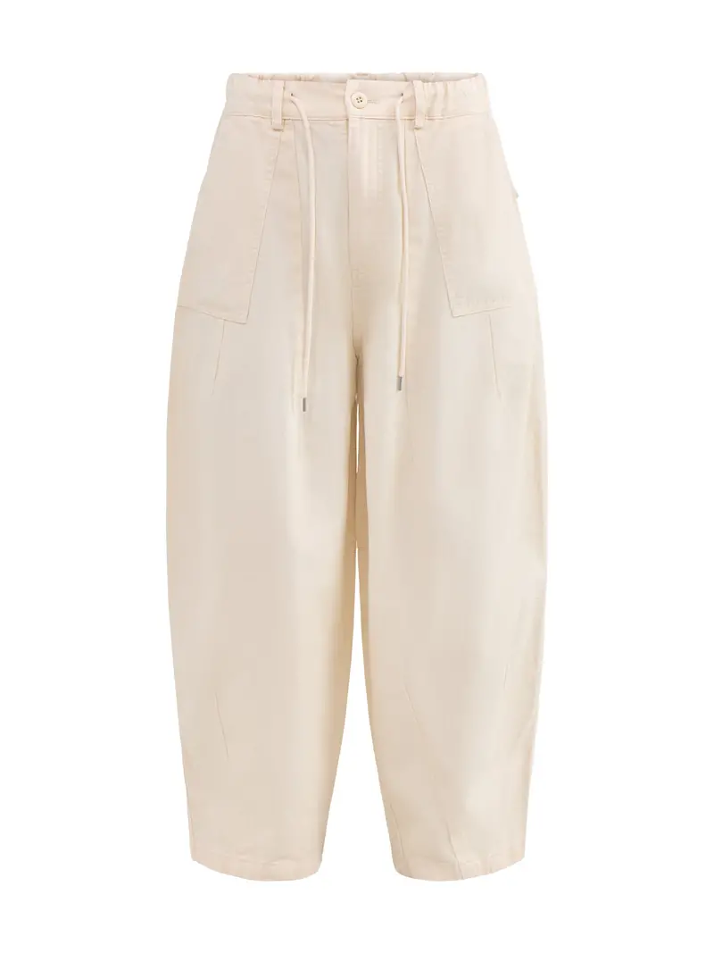 Twill Balloon Trousers Cream 1