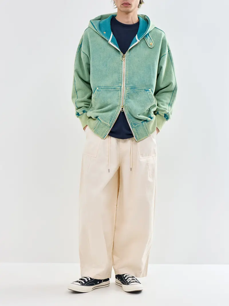 Twill Balloon Trousers Cream 2